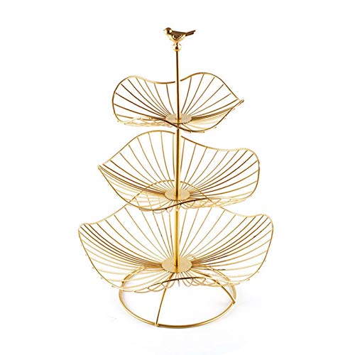 Circulor Fruit Cake Stand with 3 Baskets Fruit Bowl Metal For More Space On The Worktop - Stand With Fruit Bowls - Decorative Fruit Basket Cover