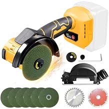 4 Inch Cordless Cut Off Tool Compatible with Dewalt 20V MAX Battery, 100 mm Forward/Backward Brushless Battery Cutting Grinder with Sanding Discs and Saw Blades 10Pcs Set+Cutting Bracket