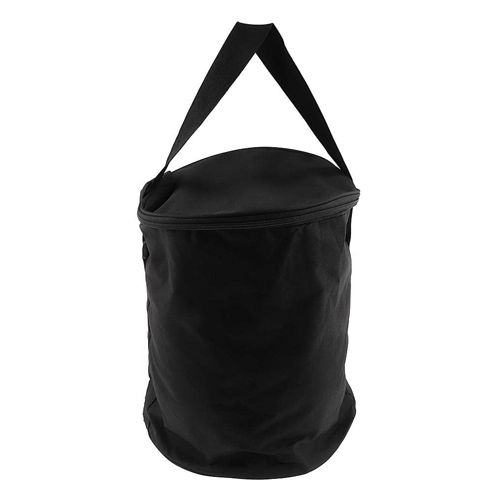 Bolsa para Pelotas de Tenis, Bolsa Redonda Tipo Cubo, Bolsa de Almacenamiento, Bolsa Deportiva Resistente Al Agua con Asa, Adecuada para Tenis, Tenis, Negro