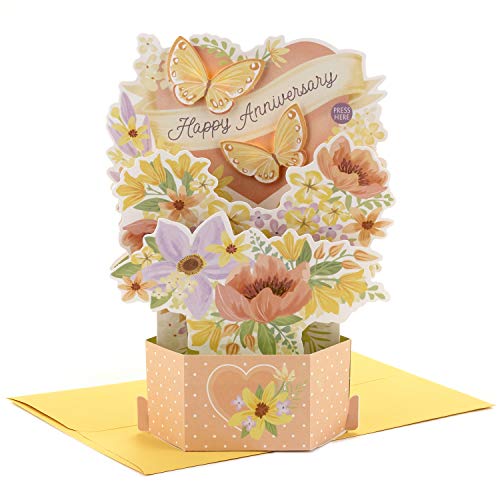 Hallmark Cartão Pop Up Paper Wonder de aniversário para esposa ou namorada (buquê de exibição com mú