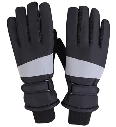 Vikodah Women Men Winter Warm Mittens Water-proof Gloves Windproof Sherpa Fleece Lined Screen-touching S/M