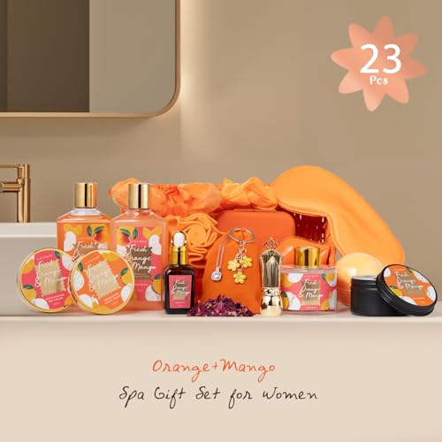 Image of Gifts for Women, Birthday Gift - 23-Piece Spa Gift Basket for Women, Gift Basket for Mom, Bath and Body Gifts, Bath Gift Set | Spa Gift Baskets for Mothers Day, Christmas, Valentines Day Gift