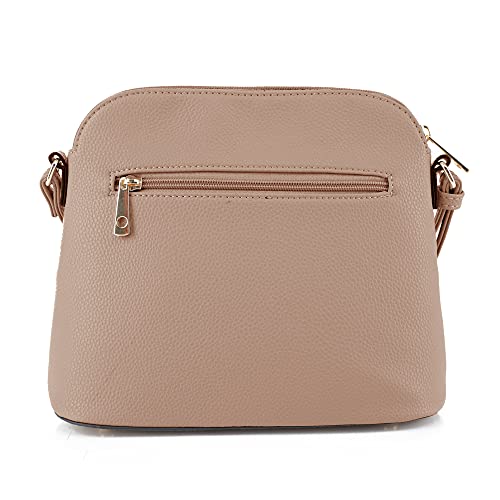 Image of SG SUGU Lunar Lightweight Medium Dome Crossbody Bag Shoulder Bag with Tassel | Zipper Pocket | Adjustable Strap