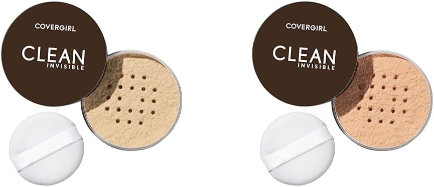 Clean Invisible Loose Powder Vegan Formula Translucent Fair 20g & Translucent Medium 20g Setting Powder Bundle