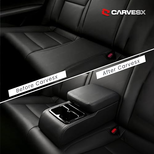 Image of Rear Armrest with Dual Cup Holders,Premium PU Leather, Universal for All Cars, Dual-Mount Fit (BLACK)