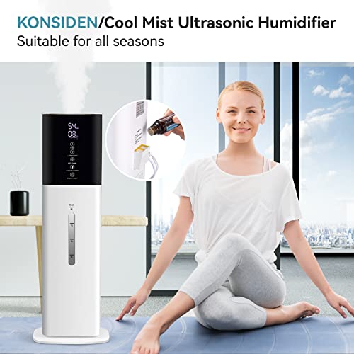 Humidifiers For Large Room, 8L Cool Mist Humidifiers For Bedroom, Customized Humidity, 35Db Quiet, 360° Nozzle, Timer, Auto Shut-Off, 40H Work, Essential Oil Diffuser, Top Fill Humidifier For Home #TOP7