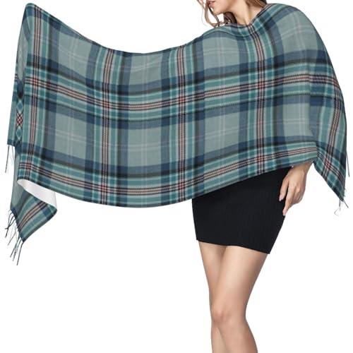 Princess Diana Memorial Tartan Women's Winter Scarf - Extra long 71 inch plaid cashmere soft fringe scarf, lightweight and warm, suitable for all seasons3