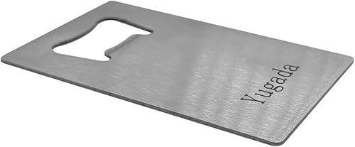 Miniatura 8 de Yugada 50 unidades de abrebotellas de tarjetas de crédito, a granel, de acero inoxidable, para tarjetas de cerveza, abrebotellas, abrebotellas,