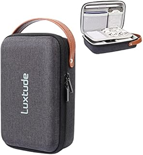 Luxtude Electronic Organizer Travel Case, Small Tech Organizer, Hard Charger Case, Travel Tech Bag, Portable Electronics Bag, Travel Essentials for Apple Accessories/Magic Mouse/SD/Cash/Card/Pen