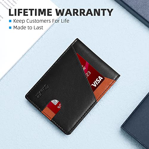 Image of Zitahli Bifold Wallets for Men, Slim RFID Leather Card Holder Cash Pocket | Minimalist Front Pocket Design, Holds 11 Cards, RFID Protection, Gifts for Men on Birthdays, Father's Day, and Christmas