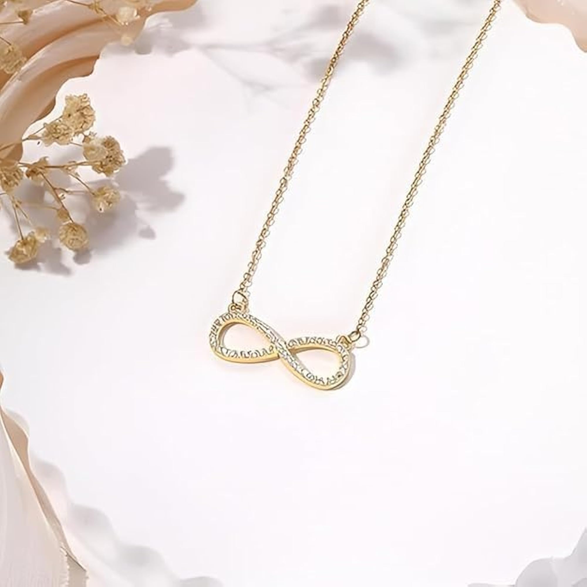 Women's Adjustable Fashion Infinity Pendant Necklace, Minimalist Style