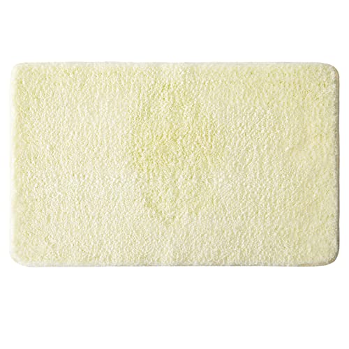 MIULEE Teppich Badematte Badezimmerteppich rutschfest Waschbar Badteppich Bettvorleger Badvorleger Saugfähige Duschvorleger Fussmatte für Wohnzimmer Schlafzimmer Badezimmer 60x90 cm Elfenbeinweiß