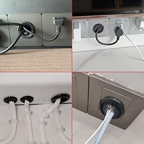 Qcqiang 63Pcs Rubber Grommet Kit, Drill Hole Firewall Hole Plugs Wire Protection, 6 Sizes 5/8" 13/16" 7/8" 1" 1-3/16" 1-1/2"(Round) #TOP6