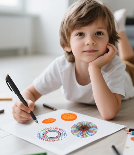 LEAZZLE Spiral Designer, 28 Stück Multifunktionales Spirograph Set,Spiral Drawing Spielzeug Set, Mandala Designer für Kinder, Spirograph Kinder ab 8, Zeichenschablonen, Malschablonen