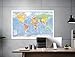 Giant World Map in spanish language (39 X 55) with full lamination (Mapa del mundo en español), wall map