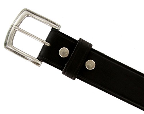 Detroit Solid 100% Leather Uniform Work Belt - Black 1-1/2" (38mm) Wide3