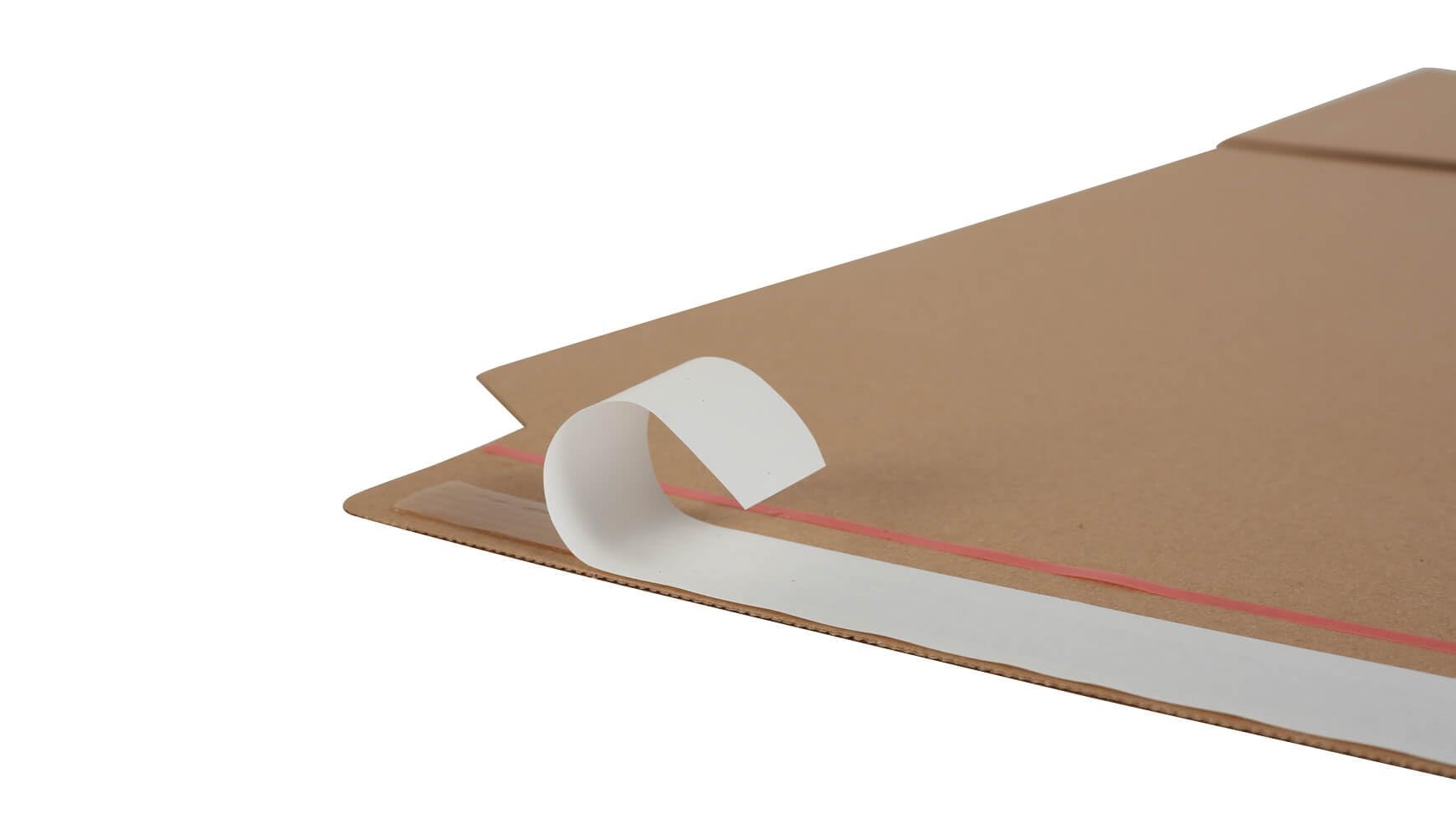 100x Buchverpackung "Light" 260 x 170 x 60 mm A5 Selbstklebestreifen Braun Wickelverpackung Universalverpackung