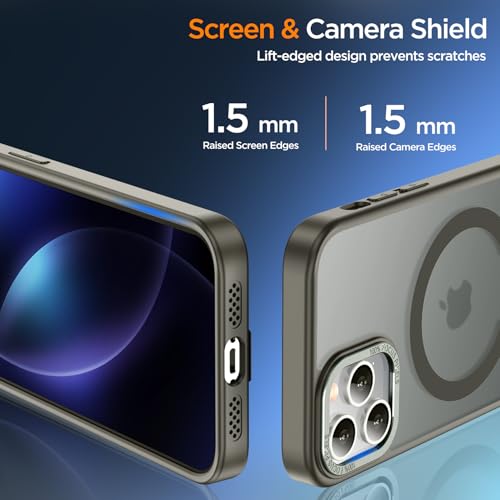 EMMPITU for iPhone 14 Pro Max Case with Kickstand, Compatible with MagSafe, [Invisible Stand] Anti-Slip Shockproof Military-Grade Protection, Magnetic Protective Phone Case for iPhone 14Pro Max, Gray by EMMPITU - Used condition - Image 6