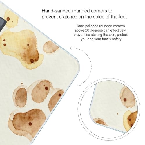 Báscula digital para cuerpo con diseño huella de perro miniatura 4