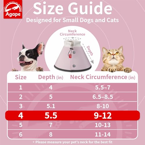 Image of Agape Soft Dog Cone for Small Dogs & Cats, Recovery Collar to Stop Licking | Comfy E Collar Alternative for Puppies, Adjustable Cloth Cone After Surgery, Protective Neck Cone for Kittens, Washable