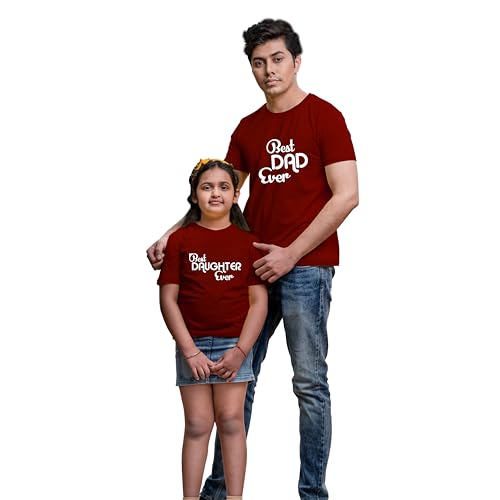 Image of Dad Daughter Combo T-Shirts Best Dad Ever Best Daughter Ever Red