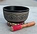 DharmaObjects Tibetan Meditation Hindu OM Singing Bowl Mallet Mat Cushion Set (7 Inches, Om)