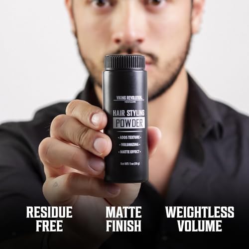 Viking Revolution Ultimate Hair Care Collection - Styling Hair Kit Includes Sea Salt Spray (8.8fl oz), Texture Powder (1oz), HairClay (2 oz), Comb Set (6 Pieces) and Oil (1.7fl oz) - Men Gifts - Thumbnail 7