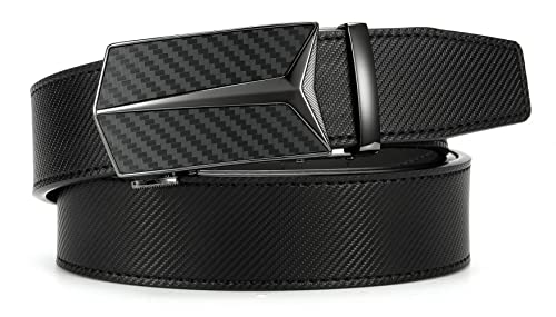 CHAOREN Ratchet Belts for Men - Leather Belt Men for Jeans Casual Dress 1 3/8" - Micro Adjustable Belt Fit Everywhere3