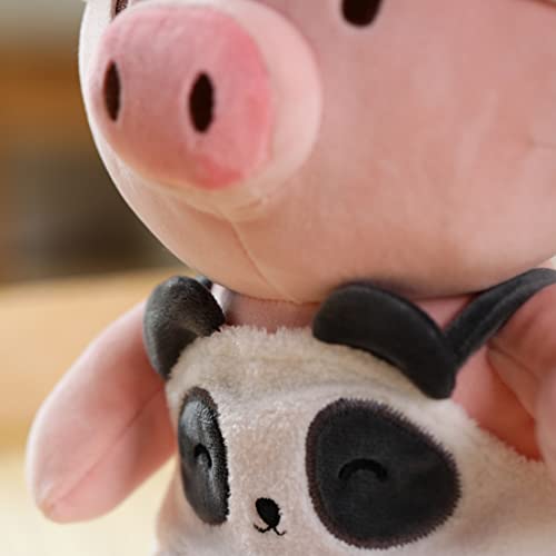 Miniso 9.4'' Hairband & Pijamas Pig Plush Toy, Cute Kawaii Kids Toddler Sleeping Pillow For Boys And Girls, Soft And Fluffy Stuffed Animal (Panda) #TOP2