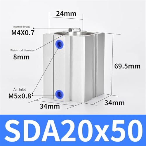 Vérin pneumatique pour optimiser l'espace machine SDA 20