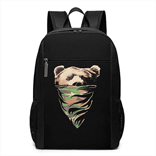 Mochila de Viaje de Escolar  California Republic Camouflage Bandana Bear Backpacks Travel