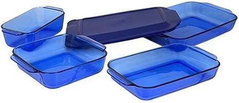 pyrex blue baking dish