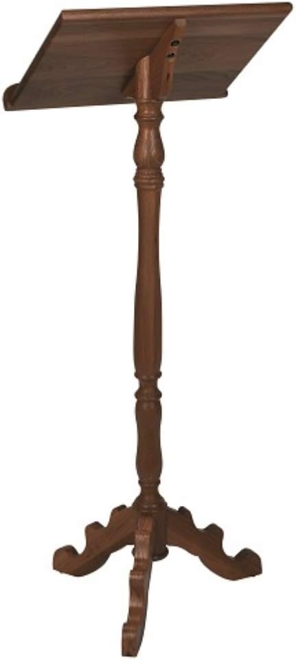 Robert Smith Walnut Stain Finish Wood Lectern, 43 Inch