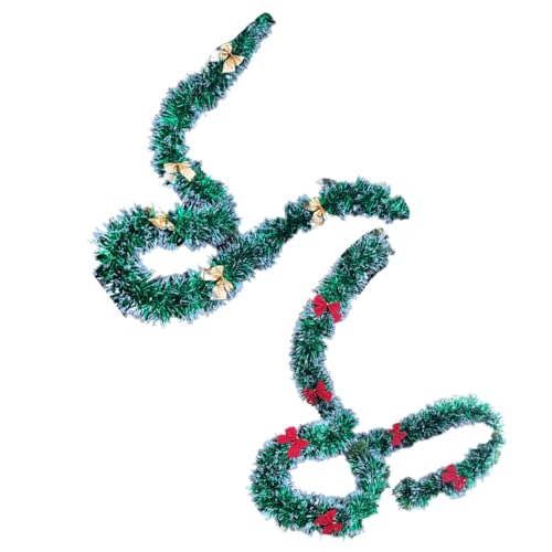 Guirnalda navideña verde y cintas decorativas MAGICLULU para vestir tu hogar en Navidad 6