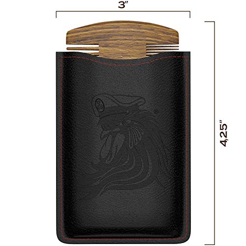 Bossman Pocket Size Sandalwood Beard Comb With Protective Case - Beard, Mustache, And Hair Fine And Wide Tooth Wood Comb - Beard Care Shaping Tool For Men #TOP6