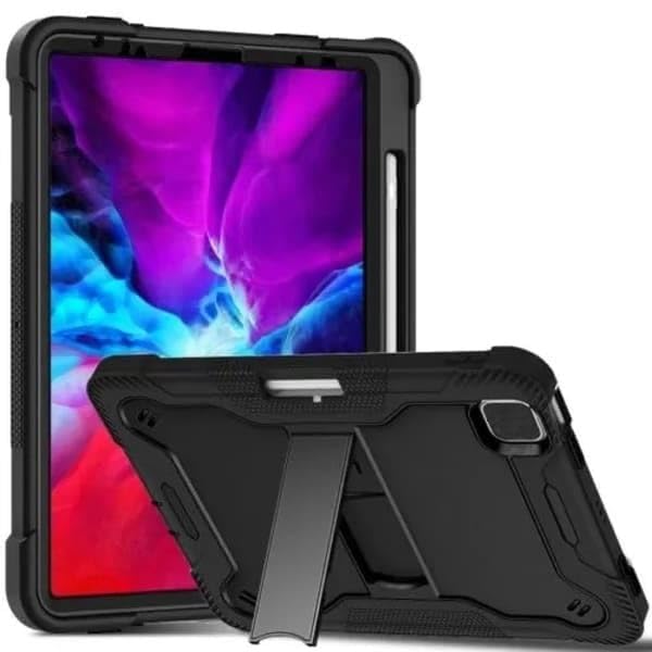Image of WHITBULL Rugged Shockproof Heavy Duty Back Case Cover Compatible with Poco Pad X1 (11.2 Inch) with S Pen Holder, Black