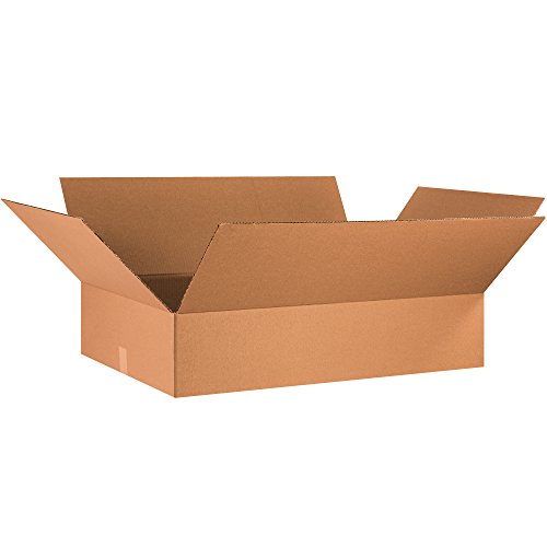 Image of TAPE LOGIC 36x24x8 Flat Corrugated Boxes, Flat, 36L x 24W x 8H, Pack of 10 | Shipping, Packaging, Moving, Storage Box for Home or Business, Strong Wholesale Bulk Boxes