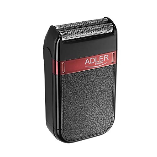 ADLER AD 2923 Elektrorasierer, wiederaufladbarer Rasierer, nass und trocken, wasserdicht, Rasierapparat für Herren, Bartschneider mit Bürste im Set, Reise-Etui, Männer Zubehör