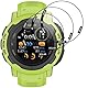 Beukei Panzer Schutz Glas für Garmin Instinct 2/2 Solar, 3 Stück Displayschutzfolie[Anti-Kratzen][Sans Bulless][Fingerabdruck kompatibel][9H Härte] Screen Protector