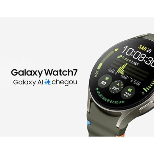 Samsung Galaxy Watch7 Smartwatch 44mm Bluetooth, Galaxy AI, Tela em Cristal de Safira, GPS de Dupla Frequência, Monitoramento avançado de saúde, sono e de coração, Processador de 3nm - Verde - Imagem 6
