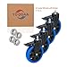 6 inch Casters Heavy Duty Swivel Threaded Stem Caster Wheels with 1/2''-13x1''Dual Locking Wheel with Brakes Pack of 4 for Workbench Furniture Carts Load Bearing 2000 Lbs