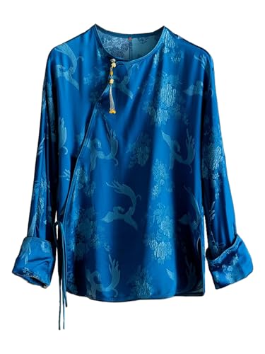 Chemisier en soie phénix jacquard 234 haut de gamme pour femme