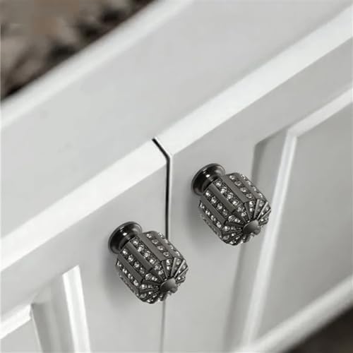 Boutons en cristal noir 6752 pour tiroir de commode chic