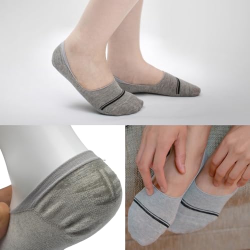 12-Pair Copper Fiber No Show Socks - Low Cut, Non-Slip, Foot Odor-Preventing, Anti-Static, Made in Korea3