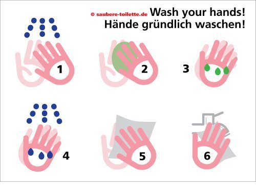 immi Toiletten Aufkleber (Hände waschen)