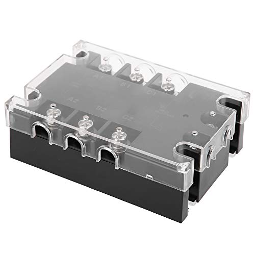 Solid State Relay, Keenso TSR40AAH 3Phase 40A ACAC Solid State Relay SSR Machinery Control Input 90250VAC Load 24480VAC Solid Module State Relay