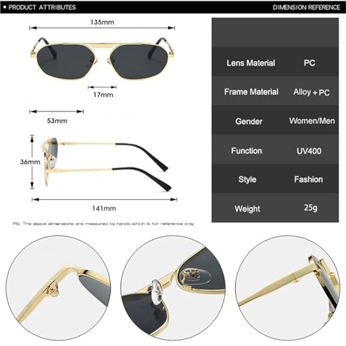 Lunettes de soleil irrégulière métal polygone verres teintés géométriques punk