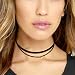 Inilbran Boho Geschichtetes Lederseil Halskette Choker Schwarzes Leder Cord Choker Halskette Gothic Leder Wildleder Halskette Kette Kurz Schwarzes Halsband Halskette Schmuck Für Frauen Und Mädchen