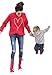 Camiseta para Madre e Hijo Hija de Manga Larga T Shirt con Impresión de Corazón Sudadera sin Capucha Camisa Top de Cuello Redondo para Mamá y Niños Primavera Otoño Invierno