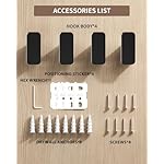 4-Pack Matte Black Towel Hook for Bathroom, Robe Coat Hook, Heavy Duty Wall Hooks for Hanging Bag Hat Mudroom Bedroom Shower Closet, Drill in Hanger Mount with Screw, Holder Back of Door Outdoor - Image 5